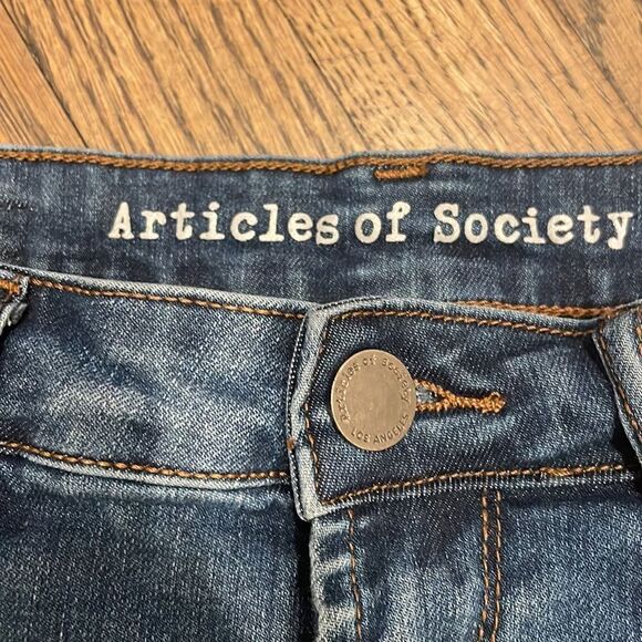 EUC! Articles of Society Frayed Edge Jean Shorts - Size 25 - Picture 2 of 6